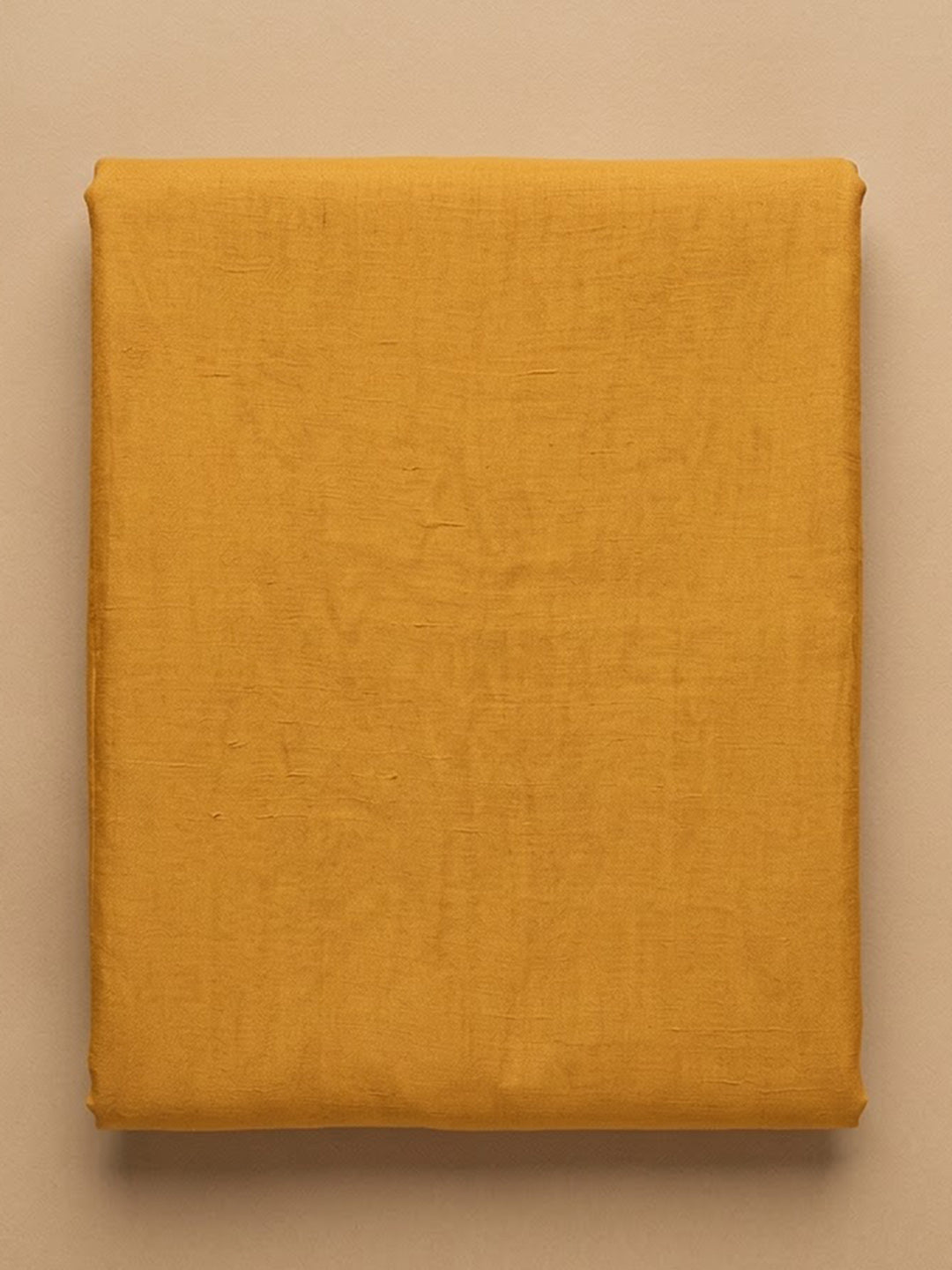 Mustard Cotton Blend Printed Unstitched Dress Material