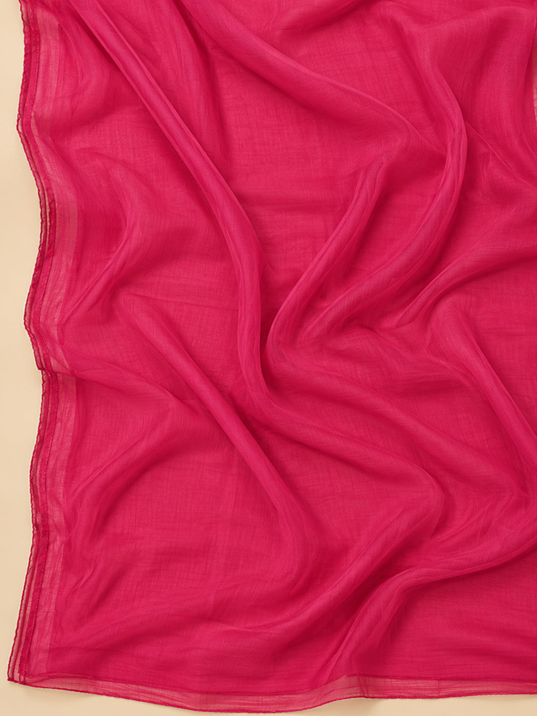 Pink Cotton Blend Printed Unstitched Dress Material