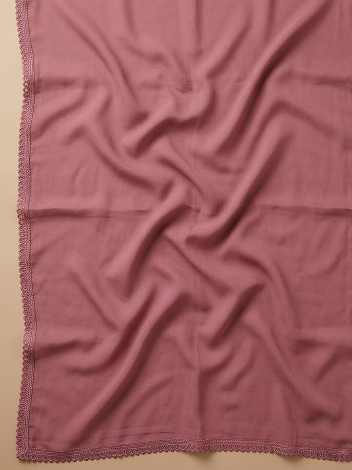Onion Pink Cotton Blend Printed Unstitched Dress Material