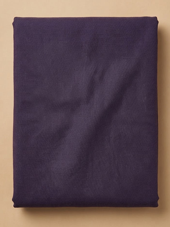 Purple Cotton Blend Printed Unstitched Dress Material