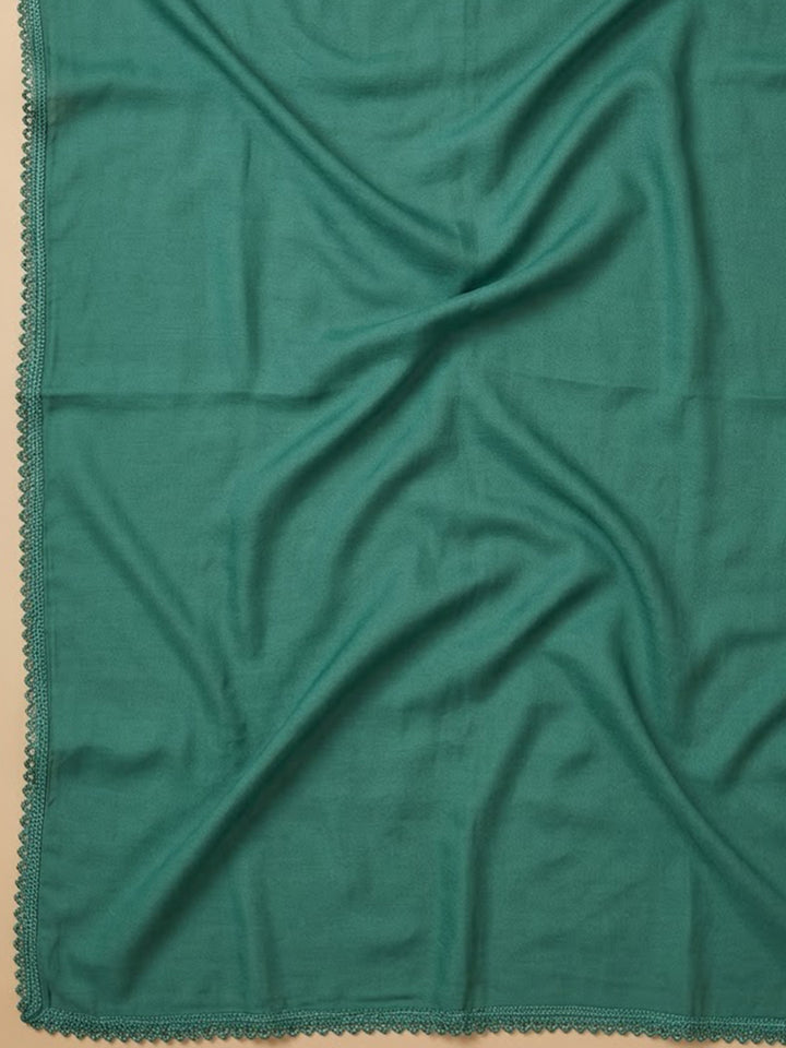 Rama Green Cotton Blend Printed Unstitched Dress Material