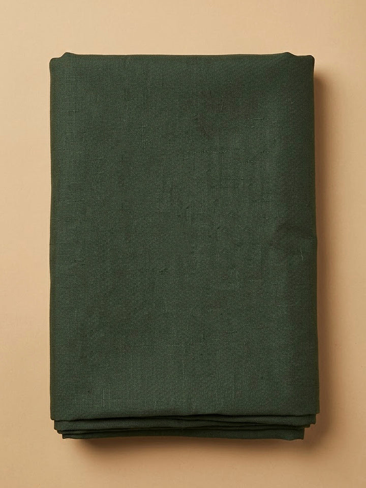 Aqua Linen Blend Embroidered Unstitched Dress Material