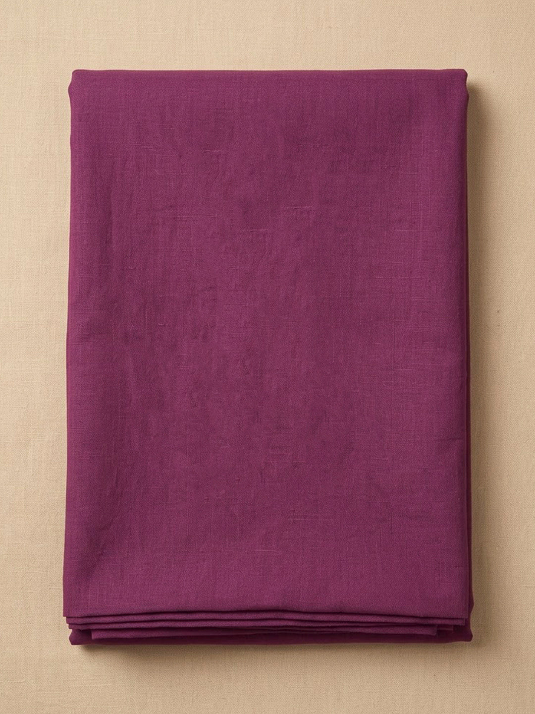 Purple Linen Blend Embroidered Unstitched Dress Material