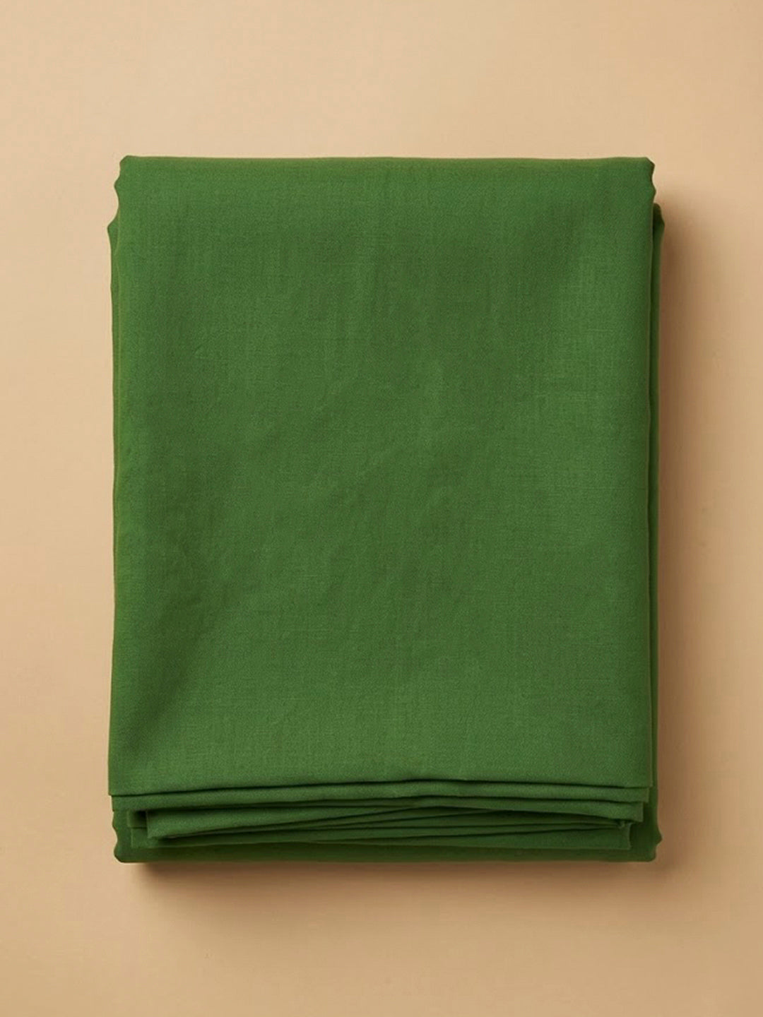 Green Linen Blend Printed Unstitched Dress Material