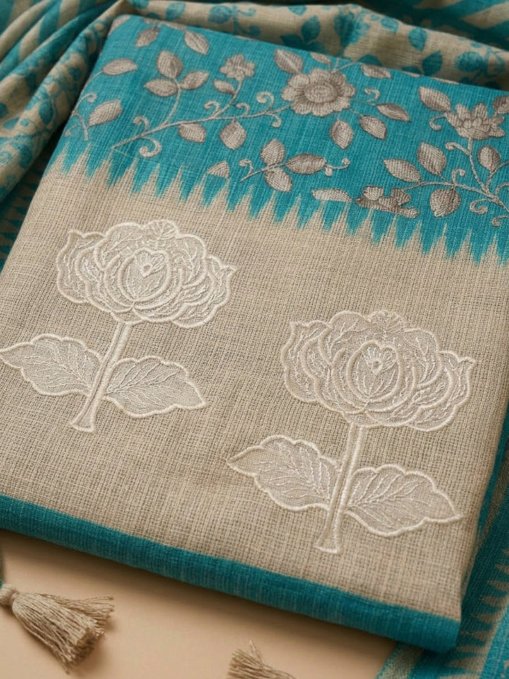 Firozee Cotton Blend Printed Unstitched Dress Material