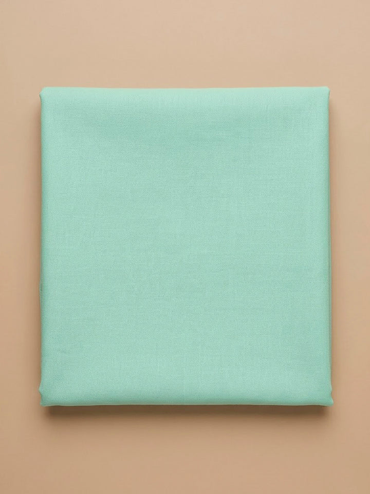 Sea Green Cotton Blend Printed Unstitched Dress Material