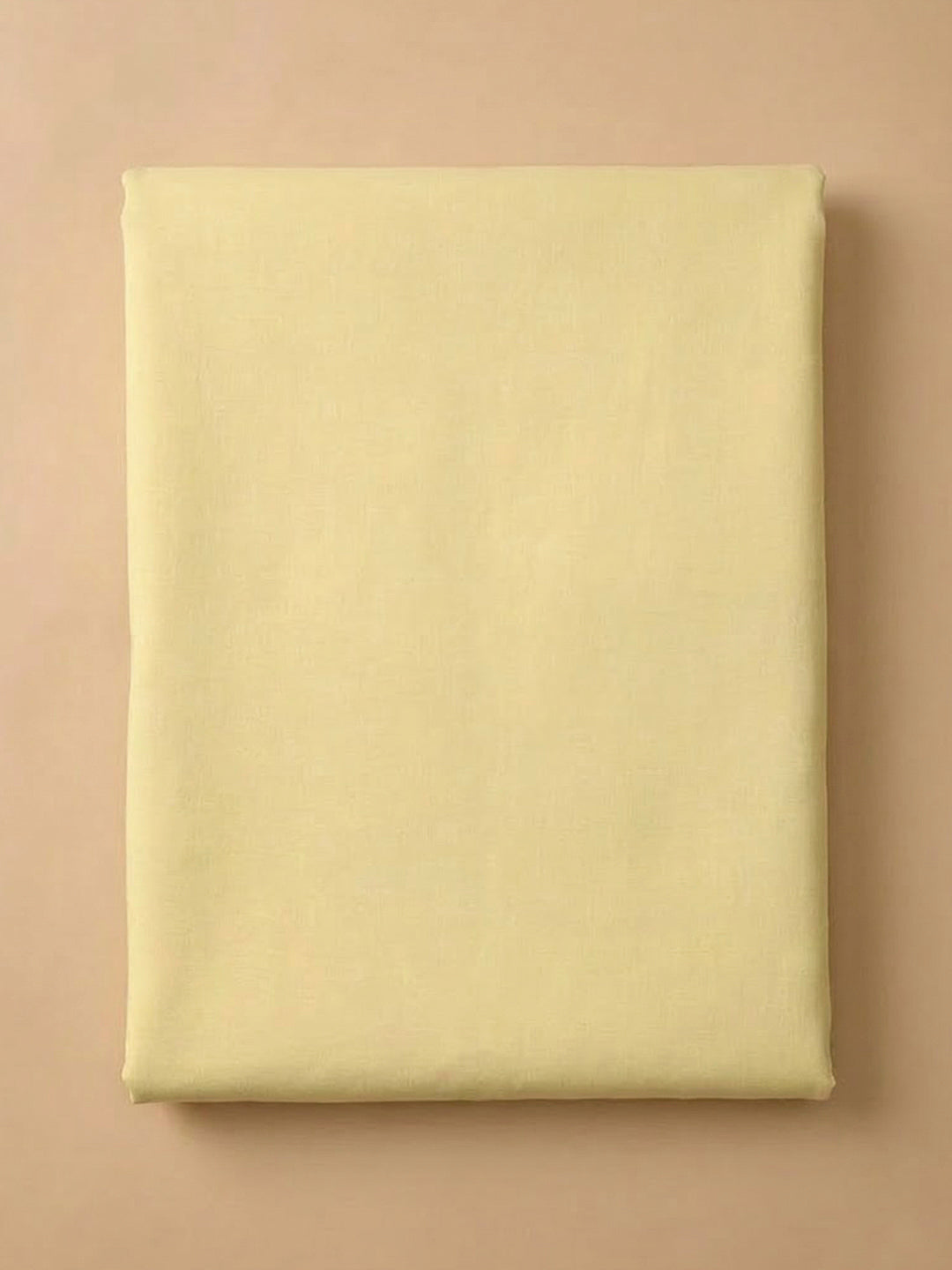 Yellow Cotton Blend Printed Unstitched Dress Material