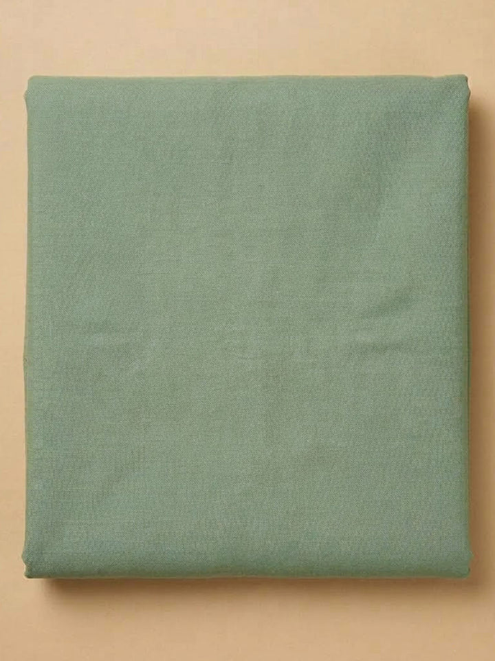 Sea-Green Chanderi Embroidered Unstitched Dress Material