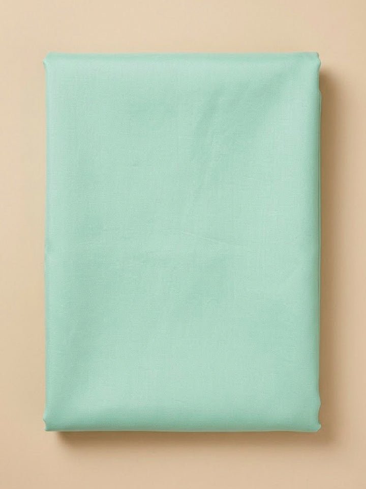 Sea Green Chanderi Embroidered Unstitched Dress Material