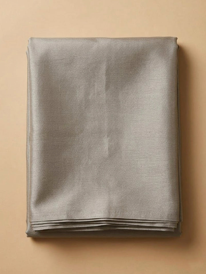 Grey Tissue Embroidered Unstitched Dress Material