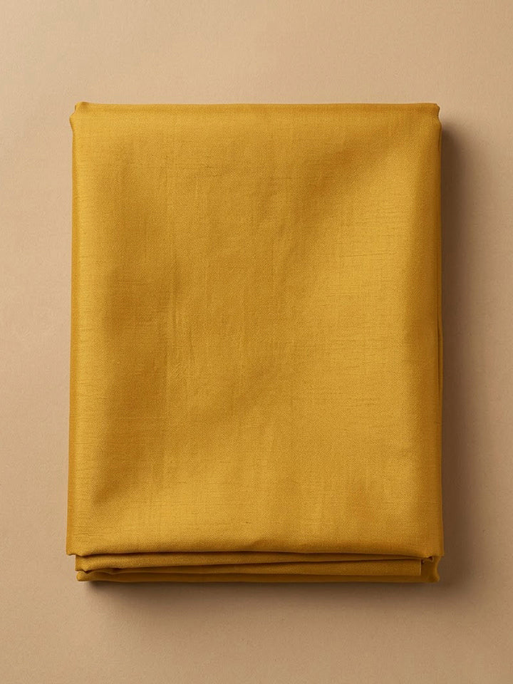 Mustard Chanderi Embroidered Unstitched Dress Material