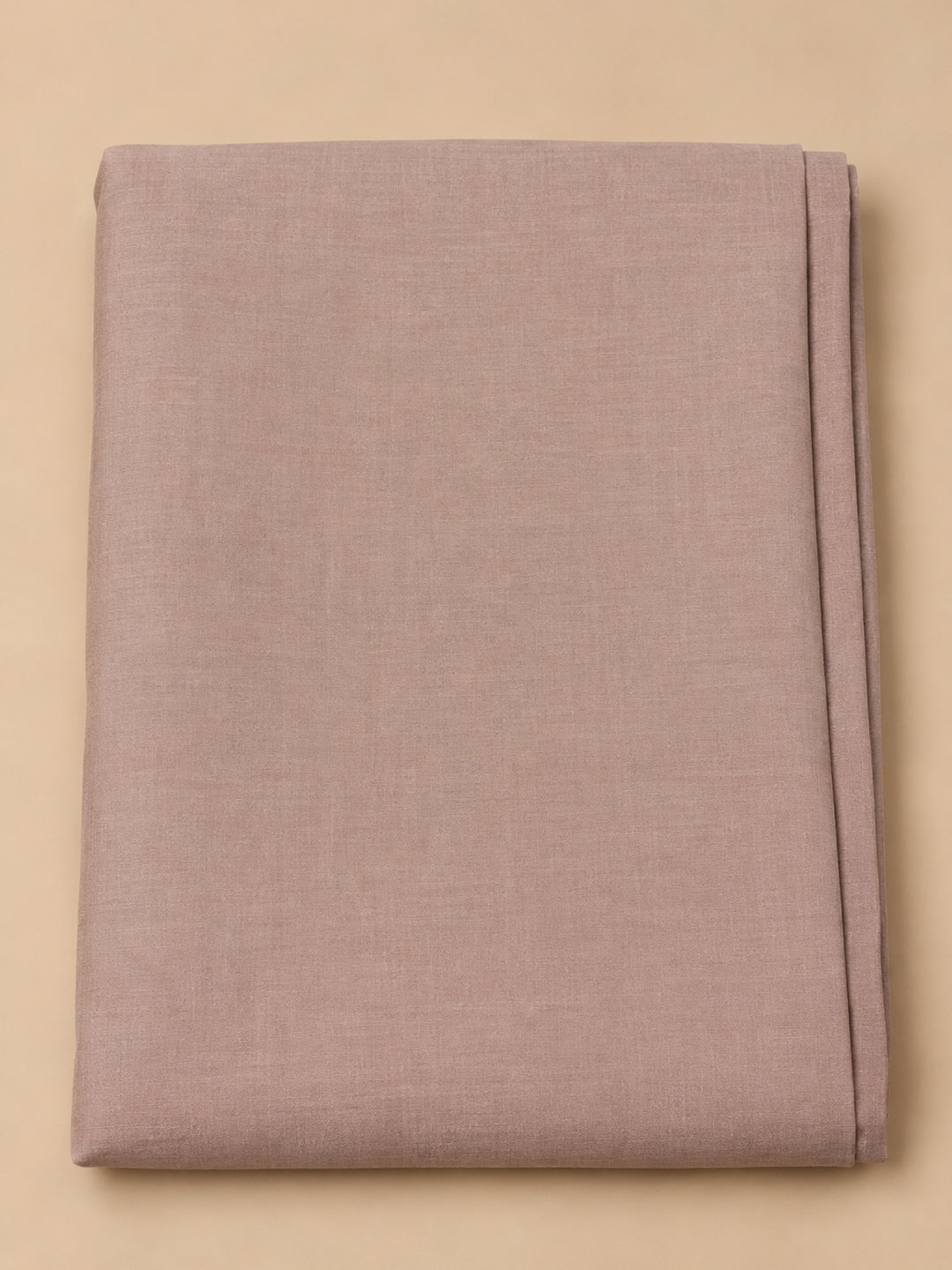 Beige Chanderi Embroidered Unstitched Dress Material