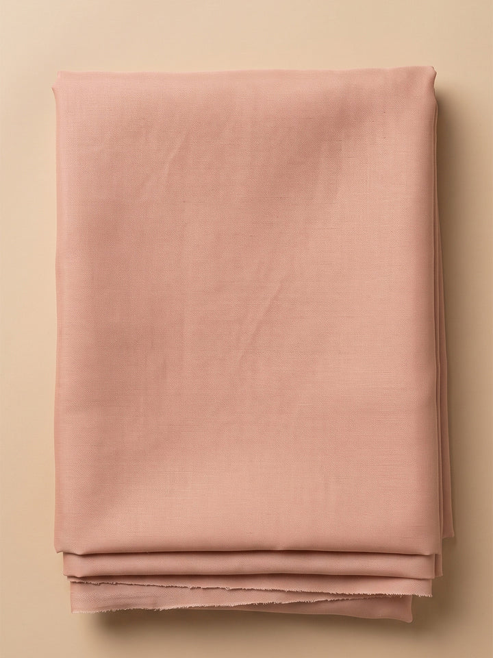 Peach Chanderi Embroidered Unstitched Dress Material