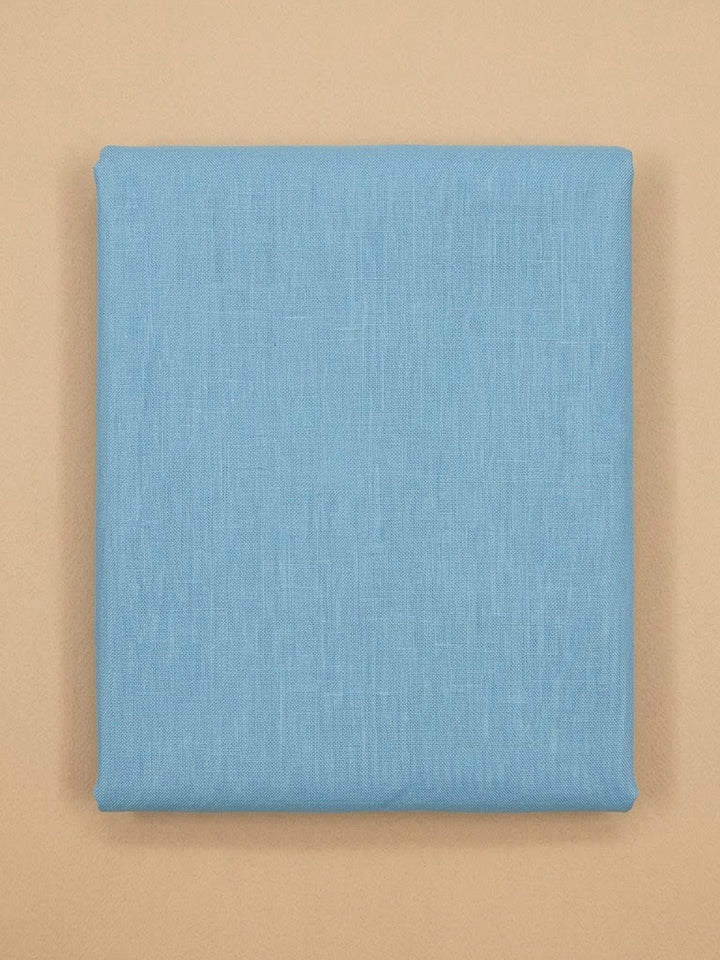 Blue Chanderi Embroidered Unstitched Dress Material