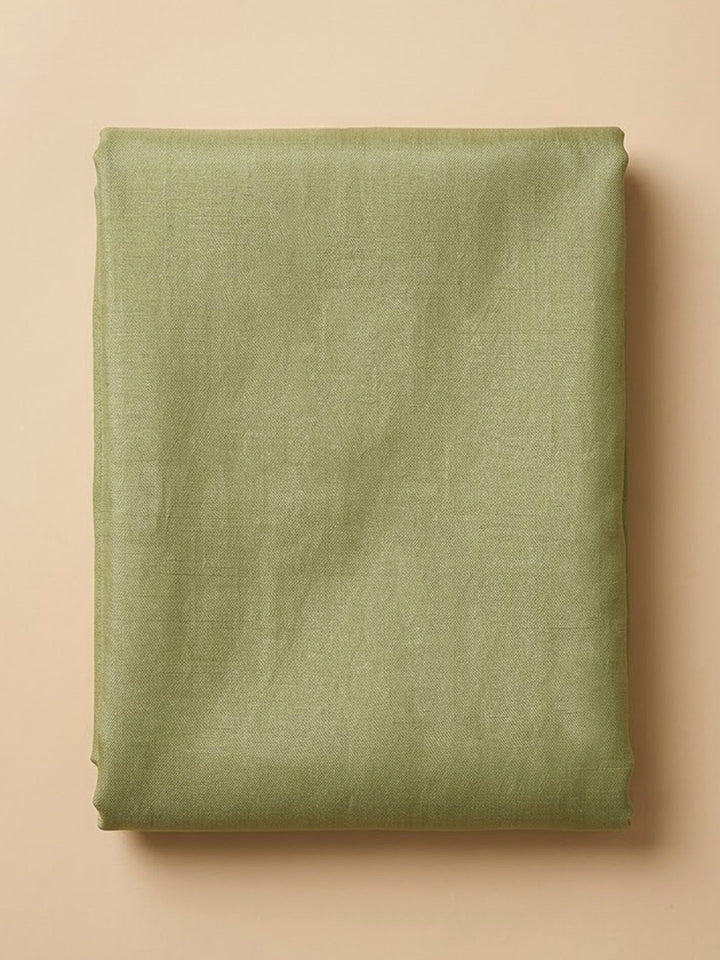Pista Green Chanderi Embroidered Unstitched Dress Material