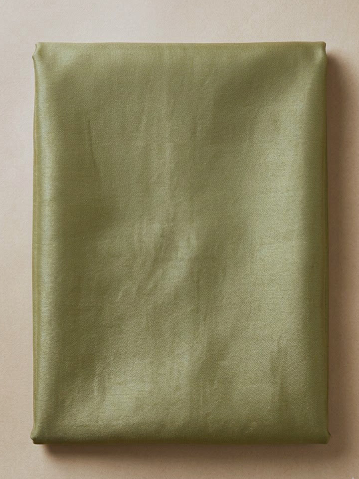 Pista Green Organza Embroidered Unstitched Dress Material