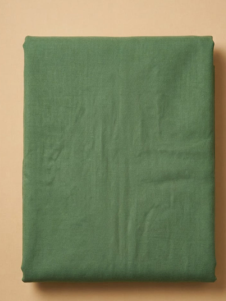 Aqua Green Chanderi Embroidered Unstitched Dress Material
