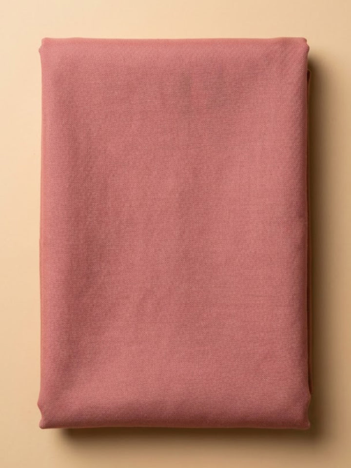 Dusty Pink Chanderi Embroidered Unstitched Dress Material