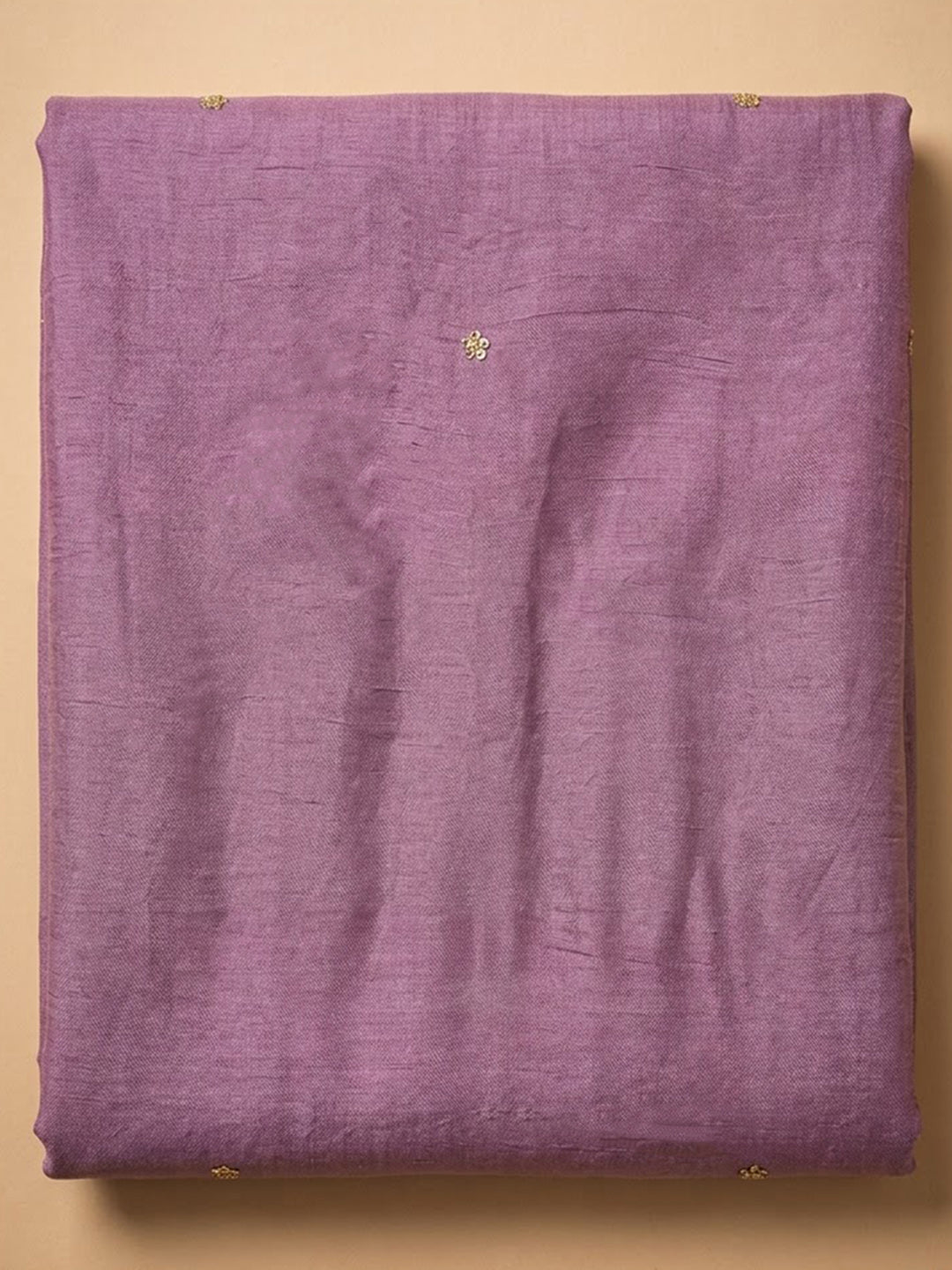Purple Chanderi Embroidered Unstitched Dress Material