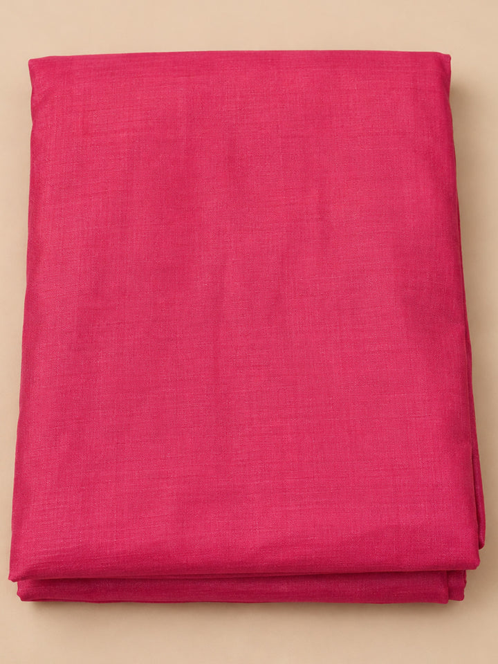 Onion-Pink Chanderi Embroidered Unstitched Dress Material