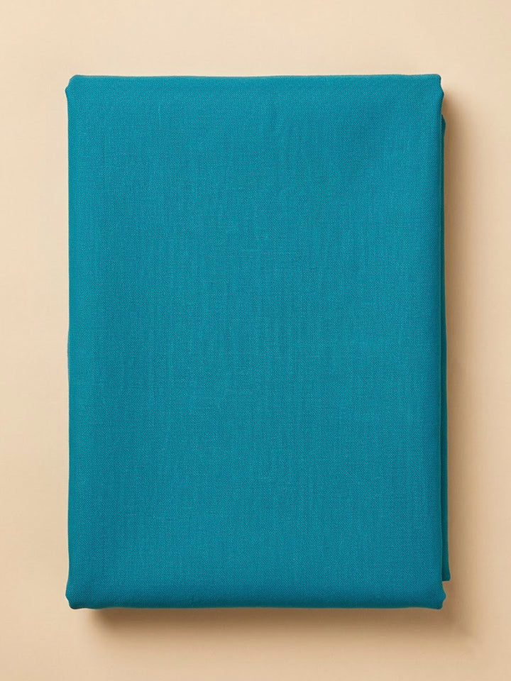 Blue Chanderi Embroidered Unstitched Dress Material
