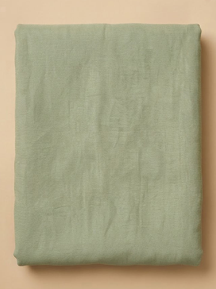 Aqua Green Organza Embroidered Unstitched Dress Material