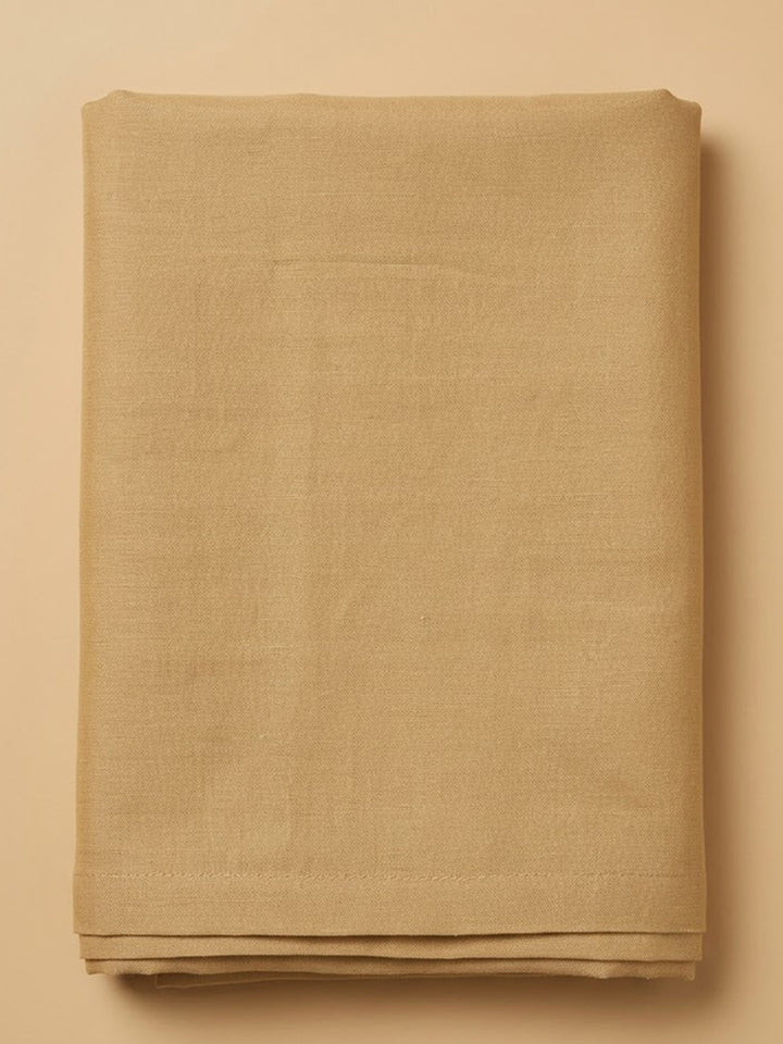 Beige Organza Embroidered Unstitched Dress Material