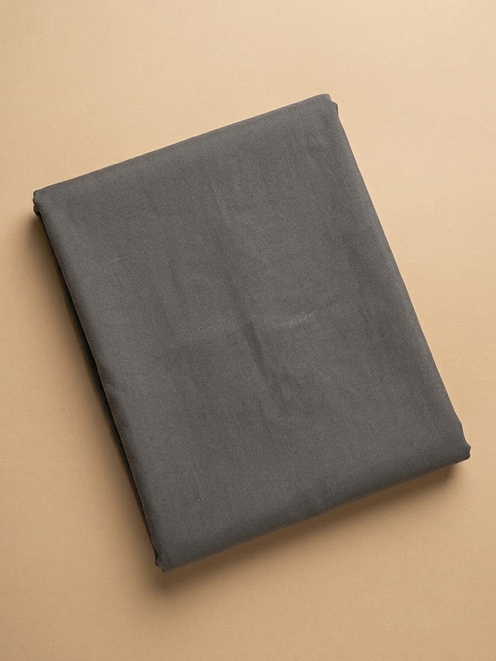 Grey Organza Embroidered Unstitched Dress Material