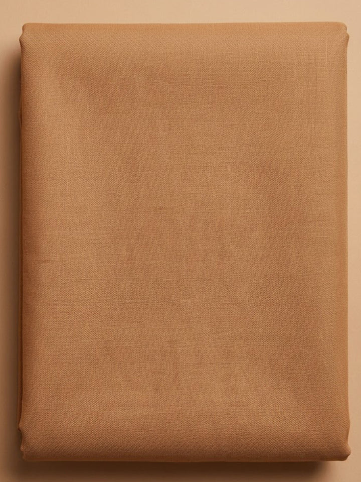 Rust Chanderi Embroidered Unstitched Dress Material