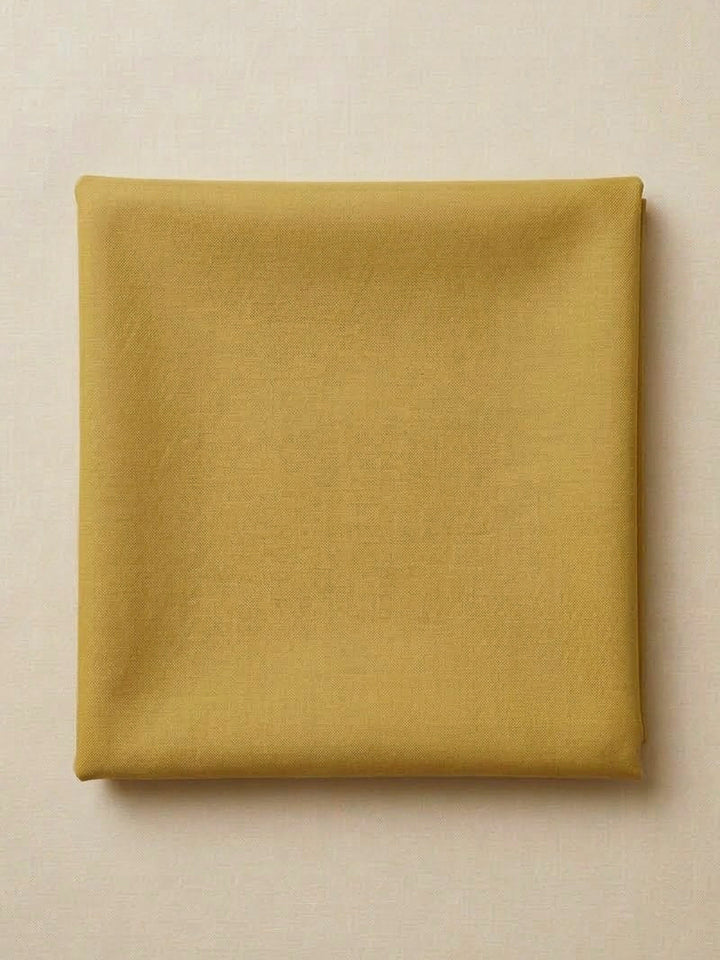 Mustard Organza Embroidered Unstitched Dress Material