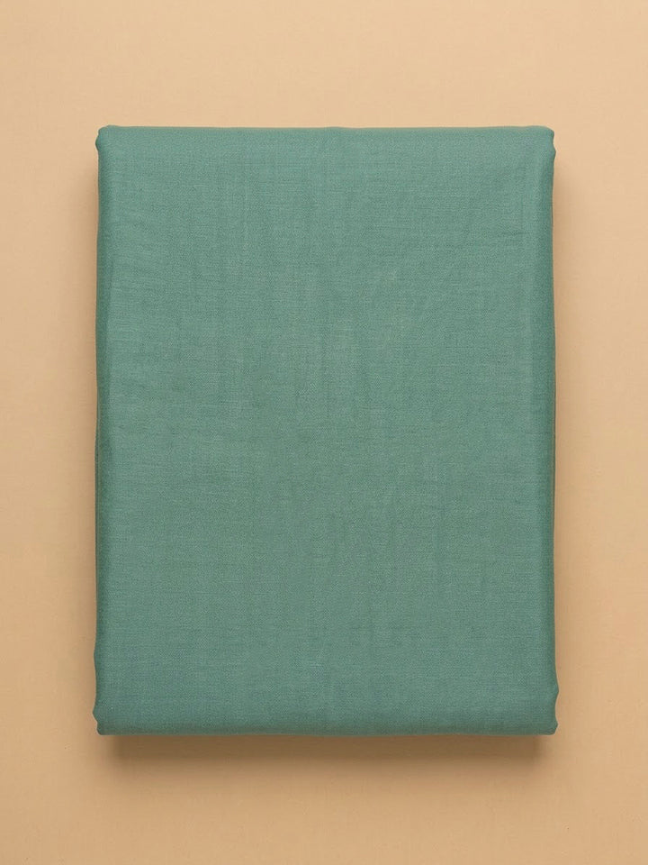 Sea Green Organza Embroidered Unstitched Dress Material