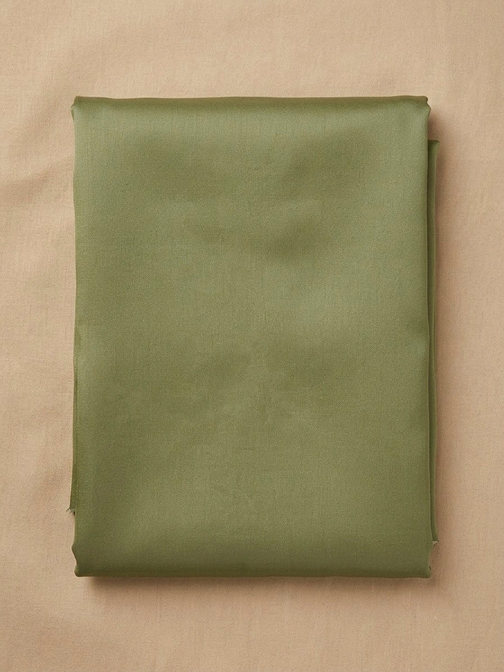 Pista Green Organza Embroidered Unstitched Dress Material
