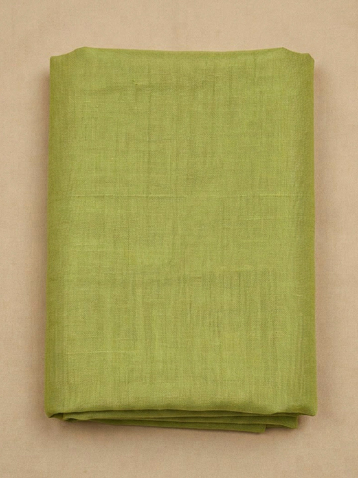 Pista Green Chanderi Embroidered Unstitched Dress Material