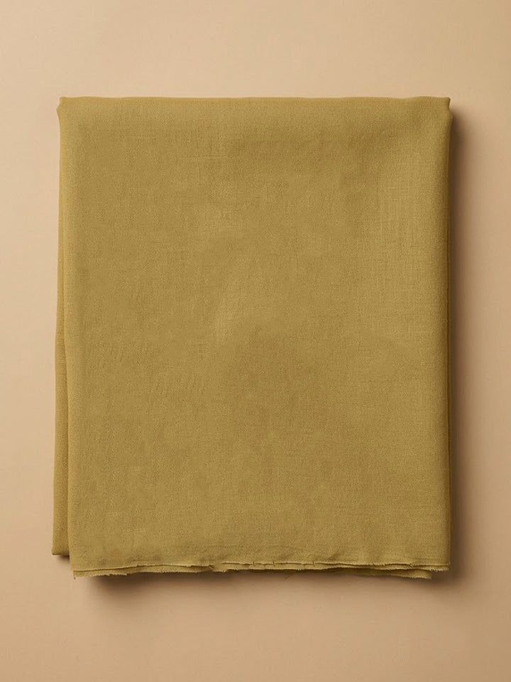 Beige Chanderi Printed Unstitched Dress Material
