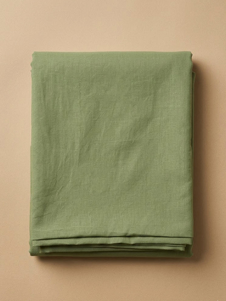 Pista Green Chanderi Printed Unstitched Dress Material