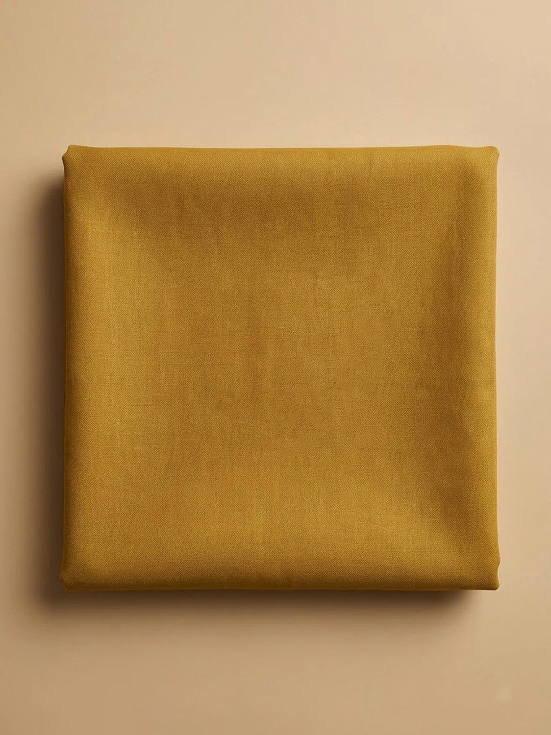 Mustard Organza Embroidered Unstitched Dress Material