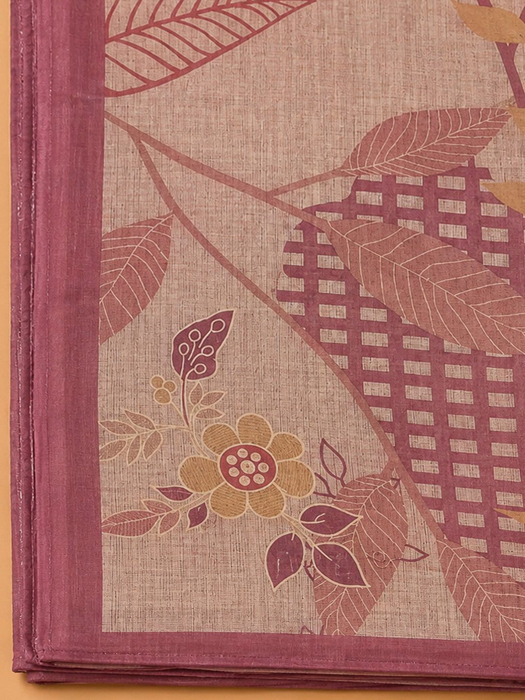 Onion Pink Chanderi Embroidered Unstitched Dress Material
