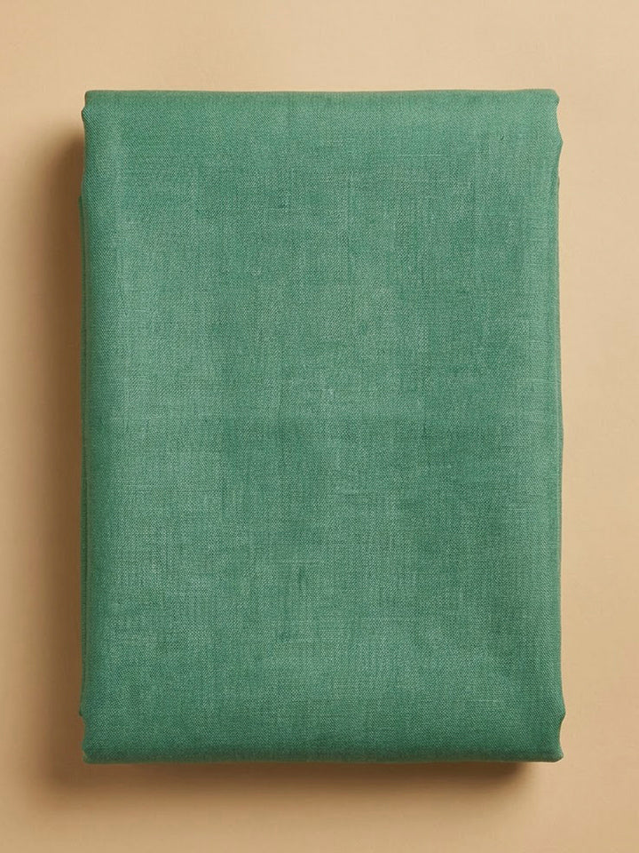Rama Green Chanderi Embroidered Unstitched Dress Material