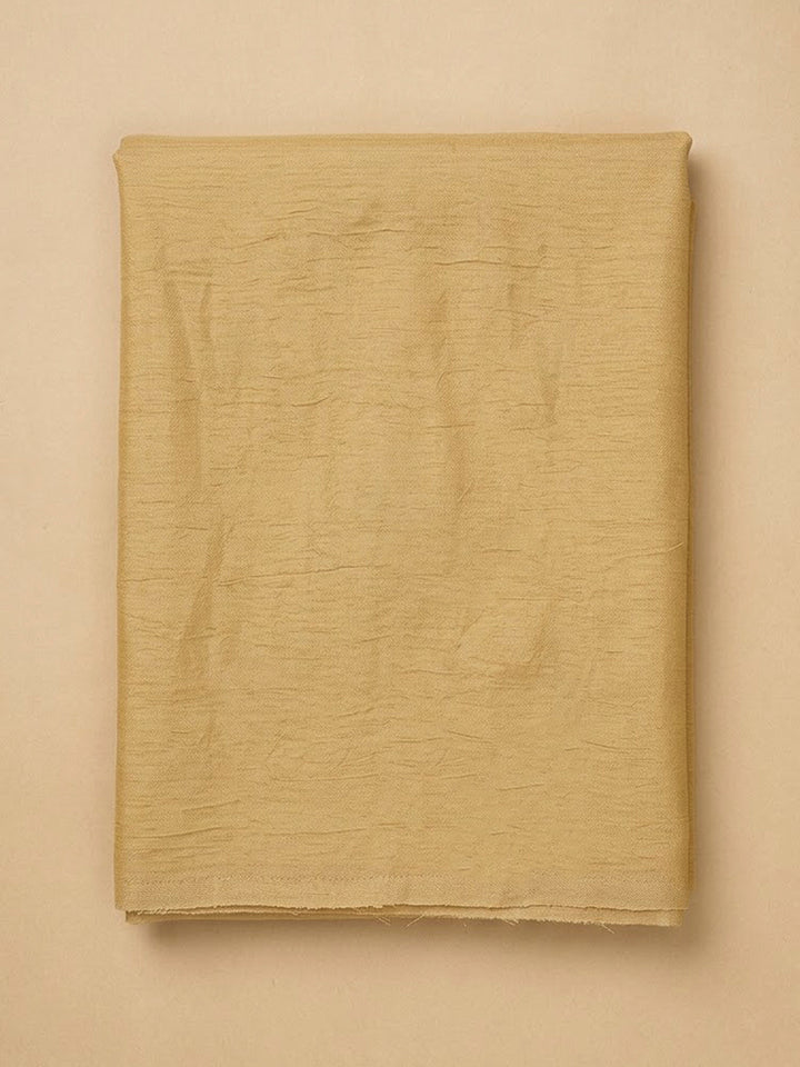 Beige Organza Embroidered Unstitched Dress Material
