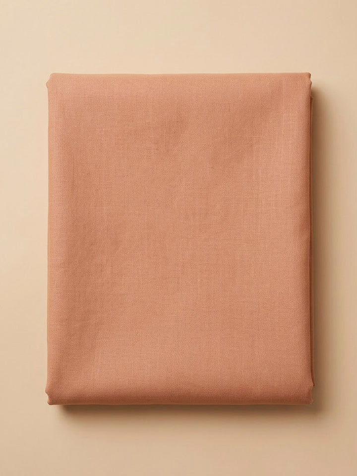 Peach Organza Embroidered Unstitched Dress Material