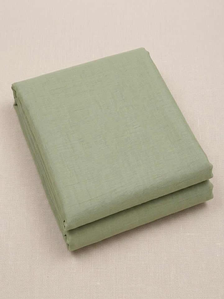 Pista Green Organza Embroidered Unstitched Dress Material