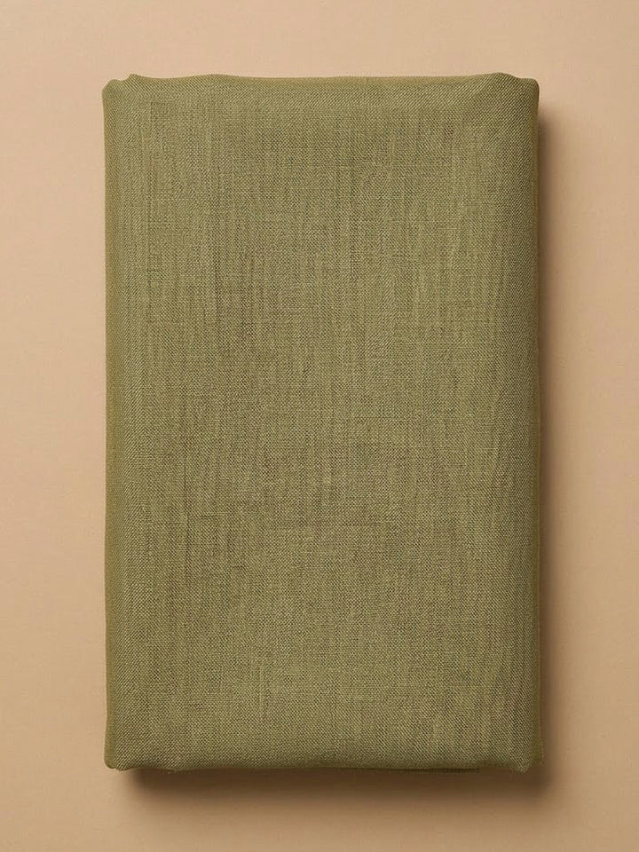 Pista Green Organza Embroidered Unstitched Dress Material