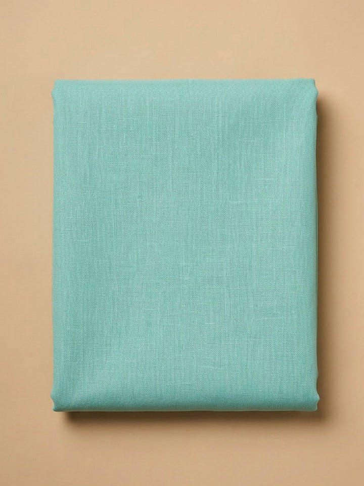 Sea Green Chanderi Embroidered Unstitched Dress Material