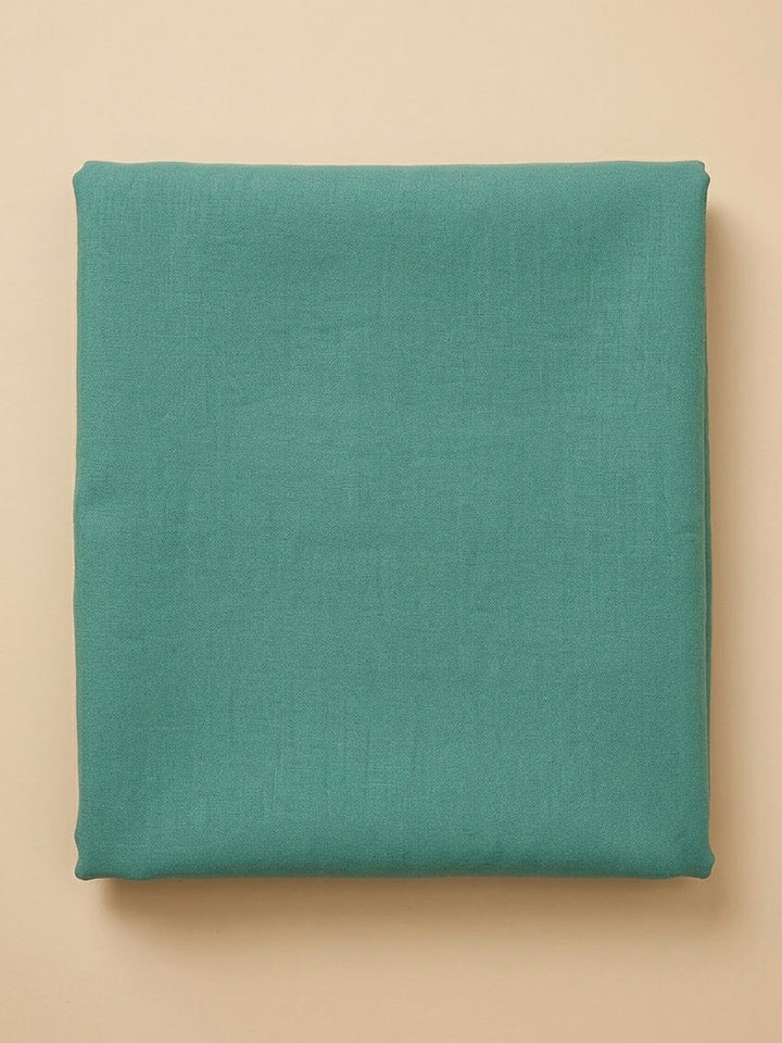 Sea Green Organza Embroidered Unstitched Dress Material