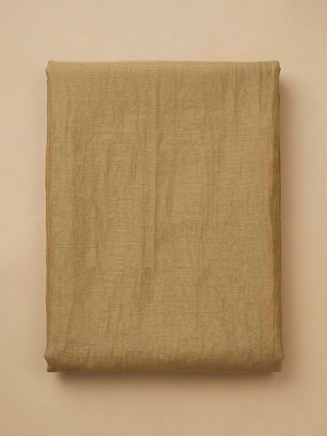Beige Organza Embroidered Unstitched Dress Material