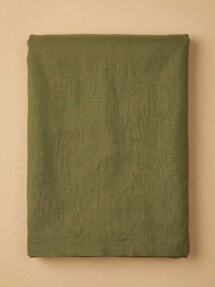 Pista Green Organza Embroidered Unstitched Dress Material