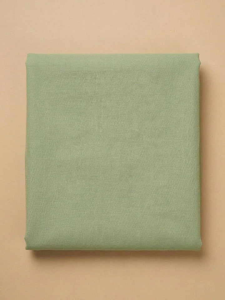 Pista Green Chanderi Embroidered Unstitched Dress Material