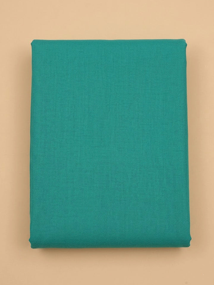 Rama Green Chanderi Embroidered Unstitched Dress Material