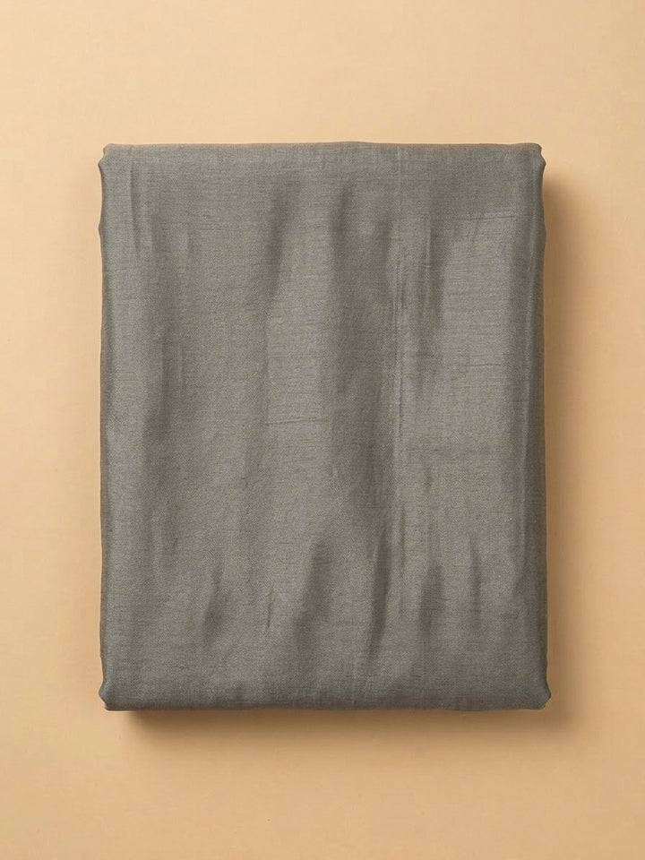 Grey Organza Embroidered Unstitched Dress Material