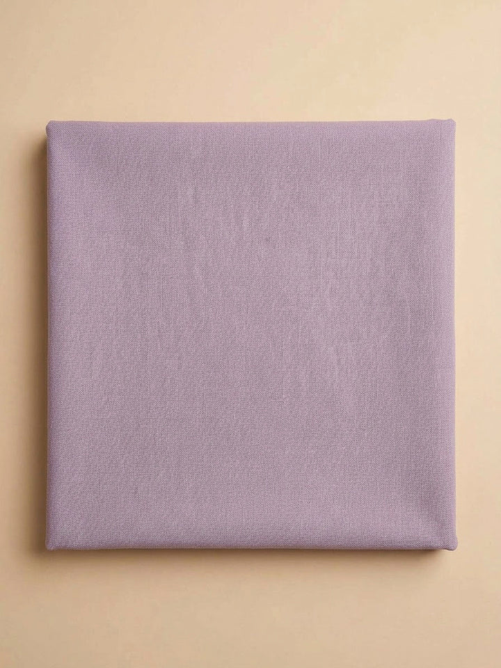 Lavender Chanderi Embroidered Unstitched Dress Material